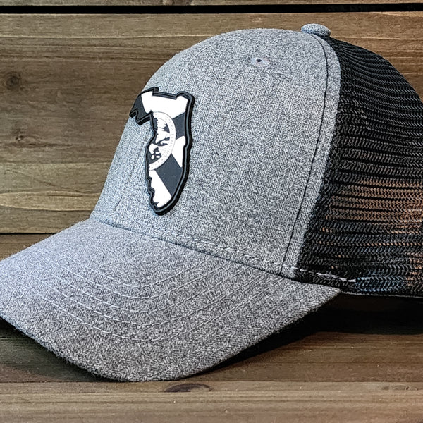 Florida Flag Blackout Ponytail Trucker Hat
