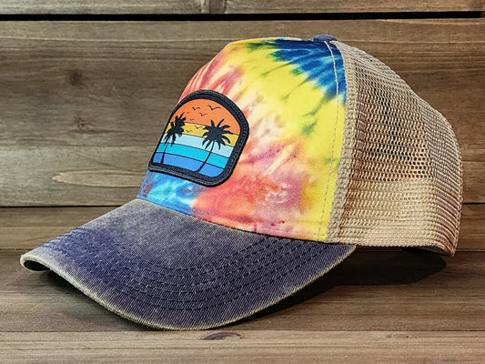 The Sunset Chaser Tie-Dye Trucker Hat