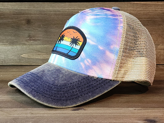 The Sunset Chaser Tie-Dye Trucker Hat