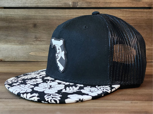 Florida Pride 5 Panel Floral Trucker Hat