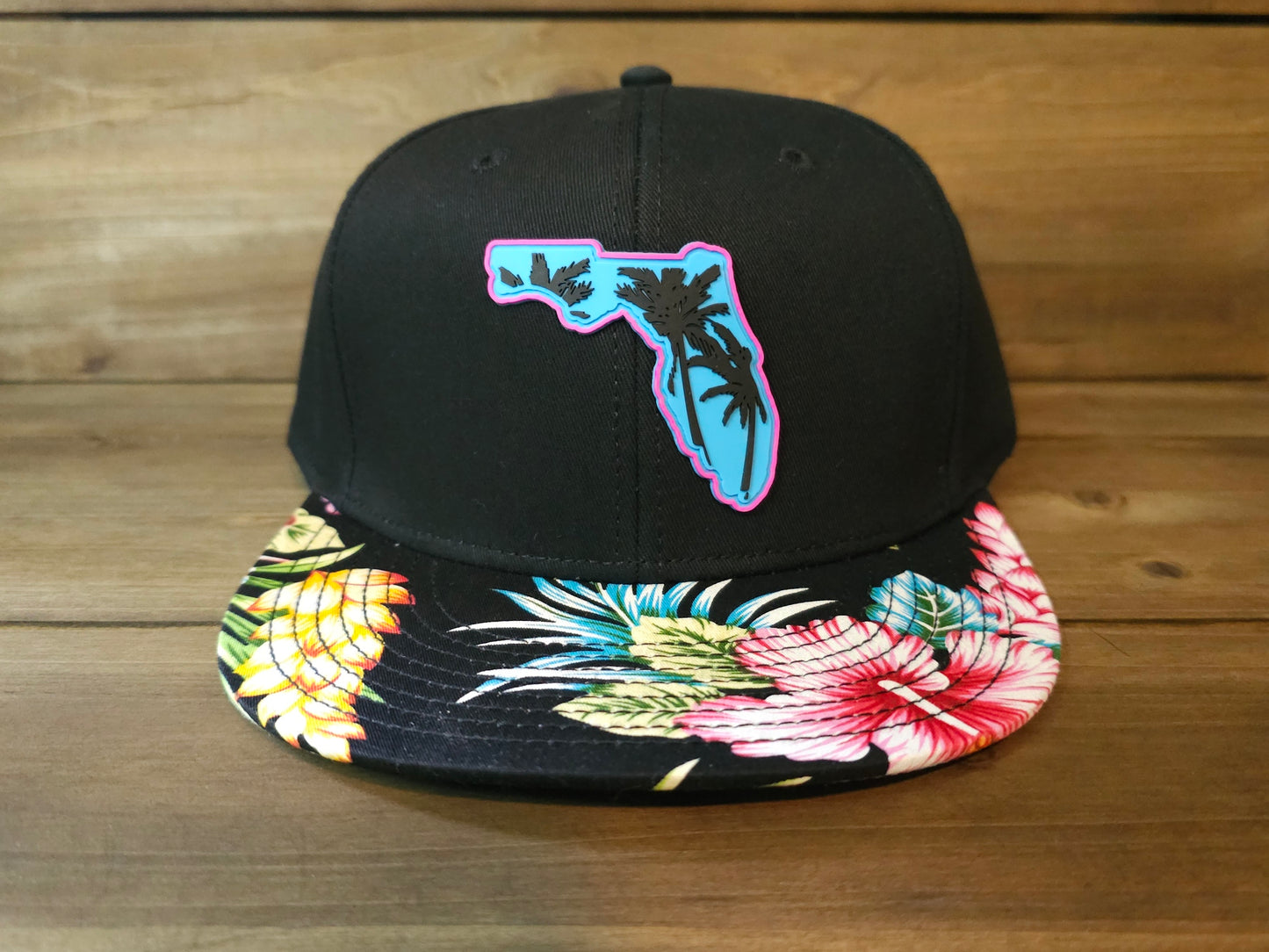 Miami Vice Floral Flat Bill Hat