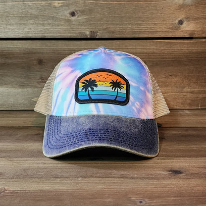 The Sunset Chaser Tie-Dye Trucker Hat