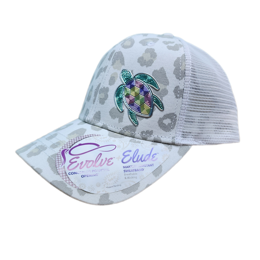 Ladies Snow Leopard Turtle Hat